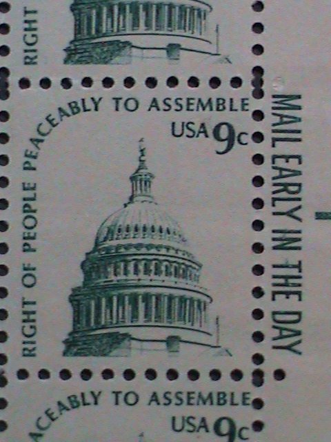​UNITED STATES 1981 SC#1590 CAPITAL DOME MARGIN BLOCK  OF 6 MNH VERY FINE