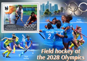 Stamps. Olympic 2028 LA Field Hockey 2024 year 6 sheets perforated