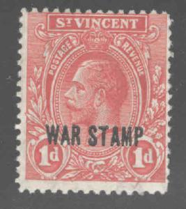 St Vincent Scott MR2 MH* stamp 1916