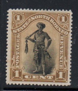 North Borneo Sc 59 1894 1 c  Dyak Chief stamp mint