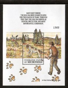 Micronesia 2001 - Dogs Pet Animals - Souvenir Stamp Sheet - Scott #410 - MNH