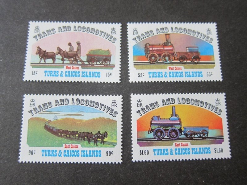 Turks & Caicos Islands 1983 Sc 550-3 Train set MNH