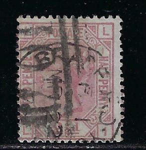 Great Britain Scott # 66, used, plate # 1/LI