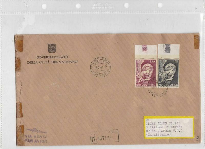 vatican large stamps cover ref 12202