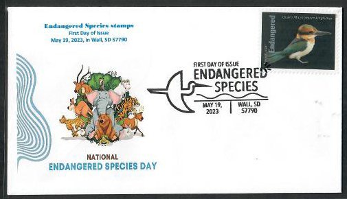 5799m- FDC - (63¢) Guam Micronesian kingfisher - Wally Cachet - BWP
