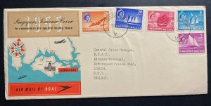 1955 Malaya First Day Cover FDC To London England Special stamp Issue