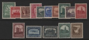 Newfoundland Scott # 145-159 set VF-OG mint lightly hinged scv $ 140 ! see pic !