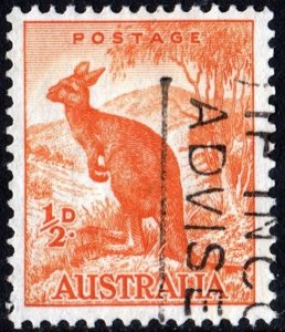 Australia SC#166 ½d Red Kangaroo Single (1942) Used