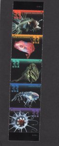 3439-3443 Deep Sea Creatures, MNH blk/5 w/plate #