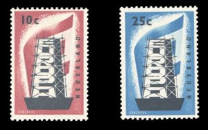 Netherlands #368-369 Cat$23.75, 1956 Europa, set of two, never hinged