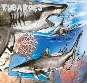 MOZAMBIQUE 2011 SHEET MNH SHARKS MARINE LIFE