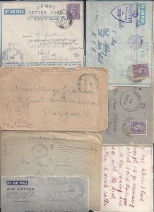 UK GB 1940's WARTIME FORCE MAIL COLLECTION OF 14 FOUR ARE STAMPLESS VARIOUS POs