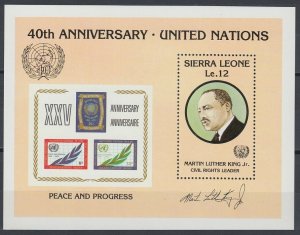 1985 Sierra Leone 869/B41 Nobel laureates / Martin Luther King