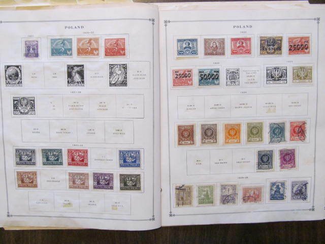 uncatalogued collection remainder on pages Poland to 1955 about 308 stamps