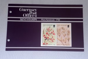 GUERNSEY #394-399 Presentation Pack Souvenir Folder Stamps Postage 1988 Mint NH