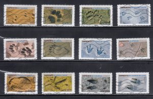 France 2021 Sc#5979-5990 Animal's Footprints Used Set