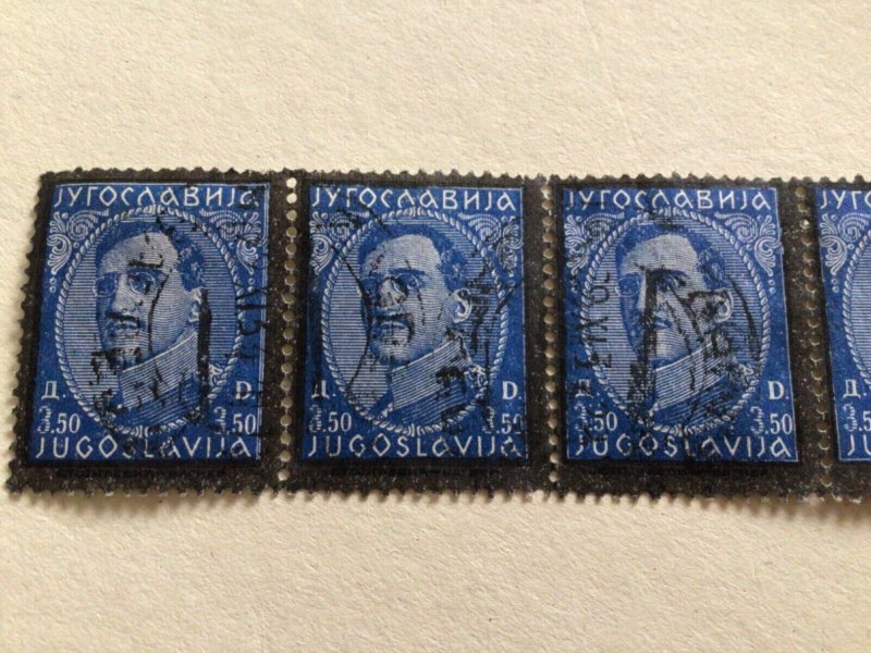 Yugoslavia used stamps strip  A12623