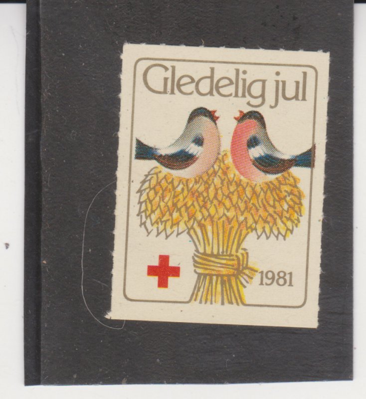 Norway 1981 Gledelig Jul Red Cross Medical Vignette Poster Stamp MNG