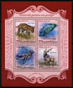 MOZAMBIQUE 2018 ENDANGERED SPECIES  SHEET MINT NEVER HINGED