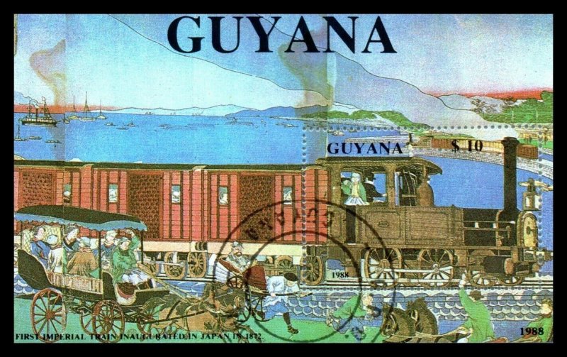 1988 GUYANA Souvenir Sheets - Guyana Railways 2 E1 