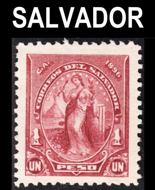 El Salvador Scott 145 unwtmk VF unused no gum. 1st issue.  FREE...