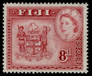 FIJI QEII SG288, 8d deep carmine-red, NH MINT.