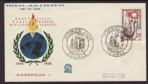 Cameroun 332 Human Rights 1958 U/A FDC