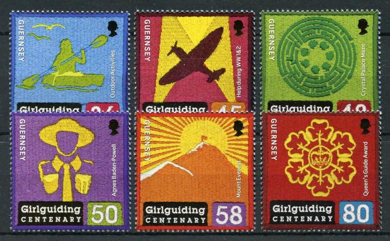 Guernsey 2010 MNH Girlguiding Baden-Powell 6v Set Girl Scouts Scouting Stamps