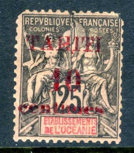 French  Polynesia 1903 Peace & Commerce Overprint 10c/25c SG #58 Mint U422