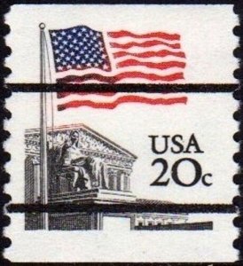 1981 20c Flag Over Supreme Court, Coil, Precancelled Scott 1895b Mint F/VF NH