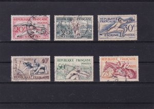 france 1953 sports stamps ref r14069