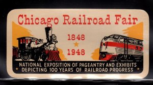 USA - 1948 Railroad Fair 1848-1948 100 Years of Progress, Locomotives MNH