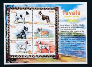 [27480] Tuvalu 2000 Animals Dogs Collie Dalmatian Terrier MNH Sheet