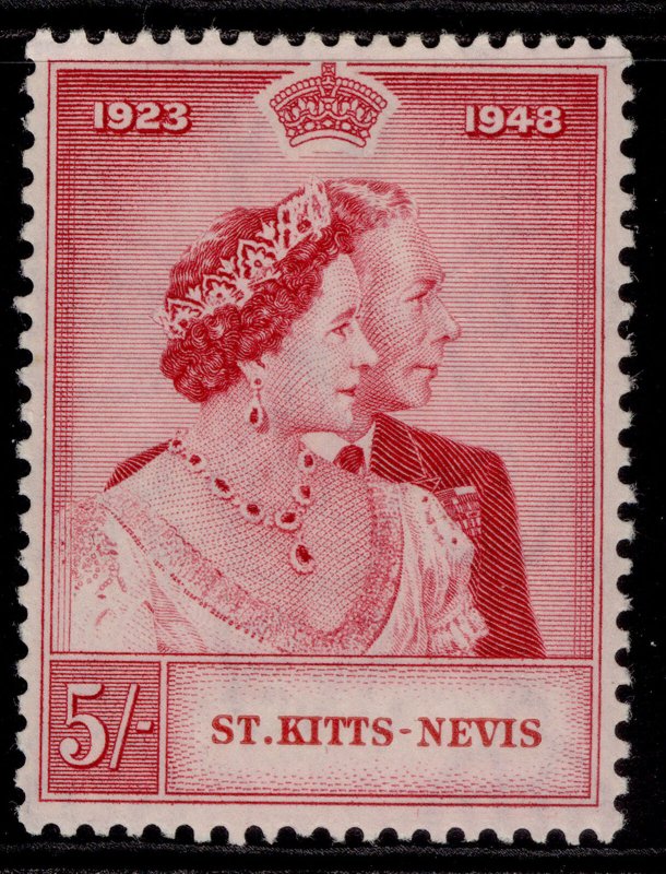 ST KITTS-NEVIS GV SG81, 5s carmine, M MINT.