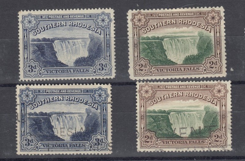 Southern Rhodesia 1935 2d 3d Victoria Falls SG35a/b MH/VFU J9631