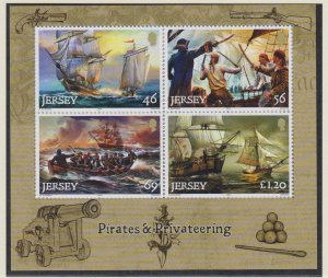 Jersey 2014, ' Pirates & Privateers'Miniature Sheet .  unmounted mi...