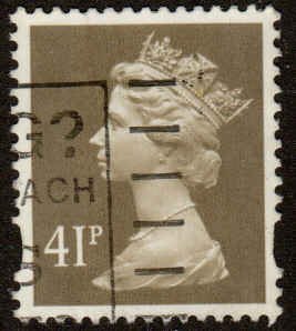 Great Britain  #MH230, Phosphor 2-bands yellow, Used, CV $1.60