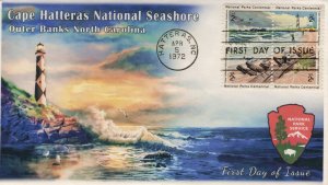 A0-1448-51-1,1972, Cape Hatteras National Seashore, FDC, Add-on Cachet, Light Ho