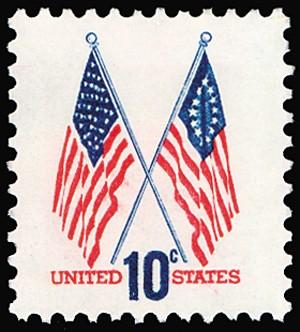 1509 Crossed Flags F-VF MNH single stamp