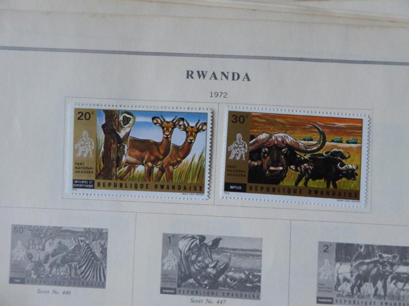 Rwanda 1962-1980  Mint/Used Stamp Collection on Scott Int Alb Pgs