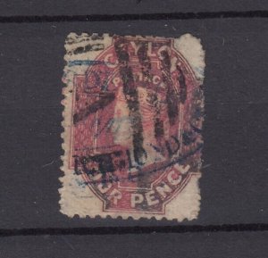 Ceylon QV 1861 4d SG30 Fine Used BP9386