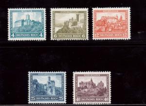 Germany #B44 - #B48 NH Mint Set