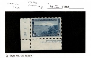 Canada, Postage Stamp, #242 Mint NH, 1938 Halifax Harbor (AB)