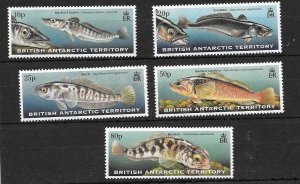 BRITISH ANTARCTIC TERR. SG302/6 1999 FISH OF THE SOUTHERN OCEAN MNH