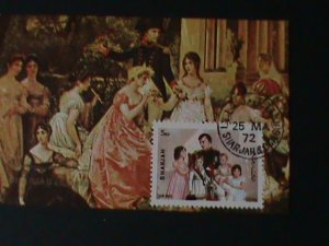 SHARJAH-1972- FAMOUS PAINTING-FAMILY OF NAPOLEON IMPERF-CTO-S/S-FANCY CANCEL