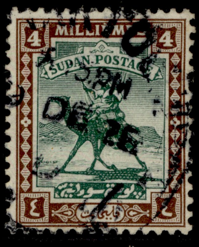 SUDAN GV SG33, 4m green & chocolate, FINE USED. Cat £16.