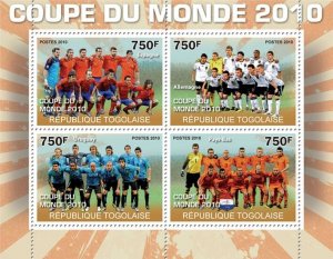 TOGO - 2010 - World Cup Football #1 - Perf 4v Sheet - Mint Never Hinged