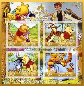 Stamps.Cartoons ,Winnie The Pooh 2022 year, sheet 1+1  perforated