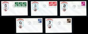 # 889 to 893 First Day Covers with Gundel cachet dated 1940