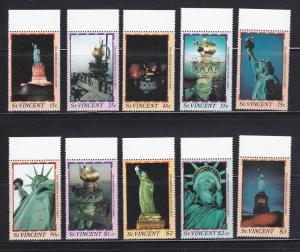 St Vincent 980-980I Set MNH Americana, Statue of Liberty (B)